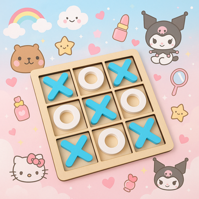 TATETI CELESTE Y BLANCO