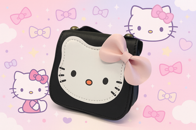 MINI CARTERA/ BANDOLERA KITTY NEGRA 🖤 