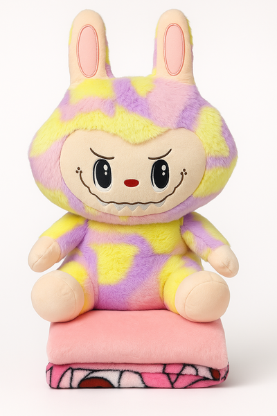 LABUBU SENTADA BICOLOR + MANTA