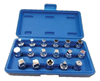 Kit tubos extractor de tapones de cárter 17 piezas encastre 3/8"
