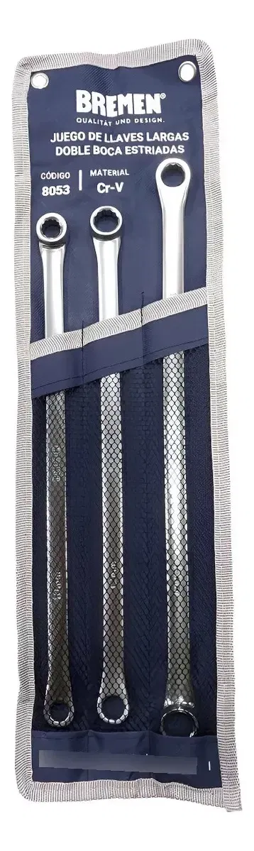 Juego de Llaves Estriadas Largas Bremen| Acero Inoxidable