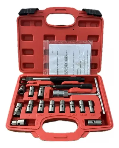 Kit escariador para limpieza de asiento de inyectores diésel – Eurotech (17 piezas)