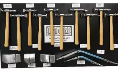 Set Chapista X15 martilllos, aguantadores, barreta y tablero RICO