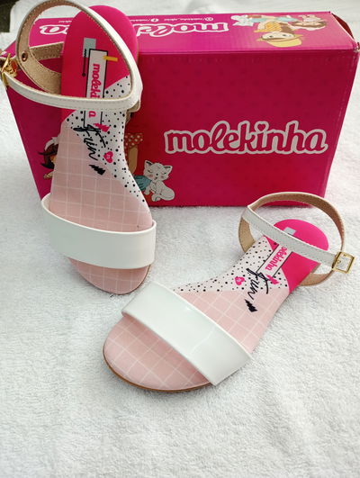 Sandalia Molekinha Blanca Niña