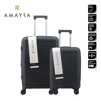 SET DE VALIJAS AMAYRA Carry on y Mediana