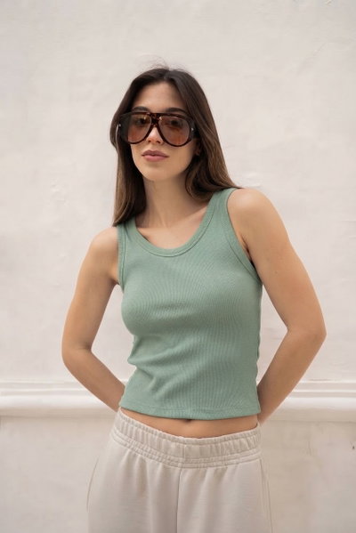 Musculosa Perla Verde menta Duvian