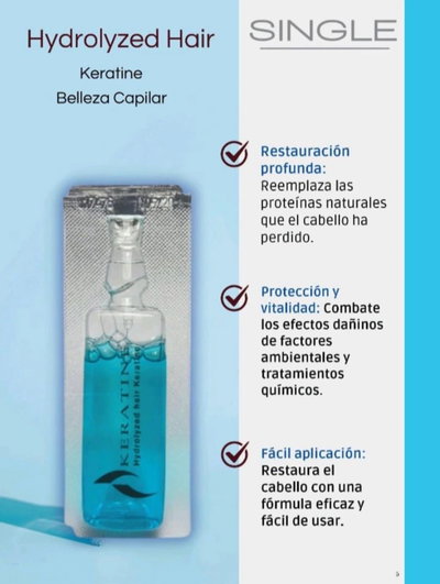 Ampolla de keratina hidrolizada 15ml