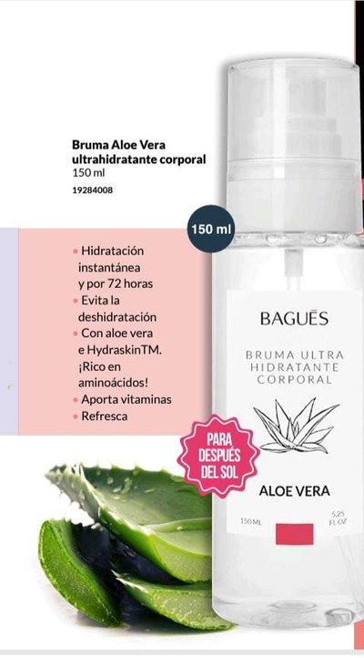 Bruma ultra hidratante corporal áloe vera150 ml