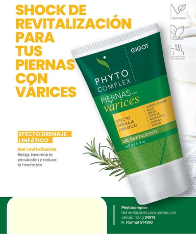 Phytocomplex gel piernas con varices