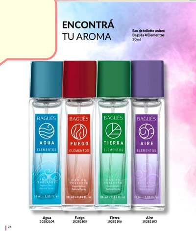 Eau de toilette unisex bagues 4 elementos 30ml