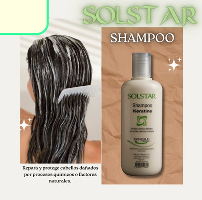 Shampoo SolStar con keratina 370 cc