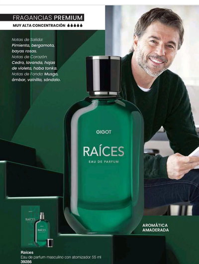 Raíces 55 ml Eau de Parfum Masculino con atomizador 
