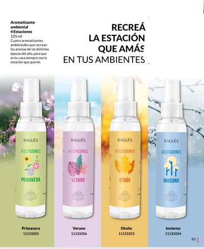 Aromatizante ambiental 4 estaciones 125 ml