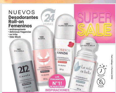 Deo antitranspirante 60 g. Femenino 