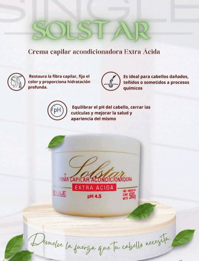 Crema Capilar acondicionadora Extra Ácida 500g 