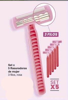Set x 5 rasuradoras de mujer 