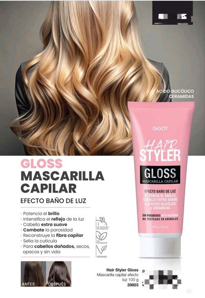 Mascarilla efecto baño de luz 100g.