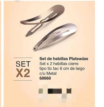Set de Hebillas Plateadas