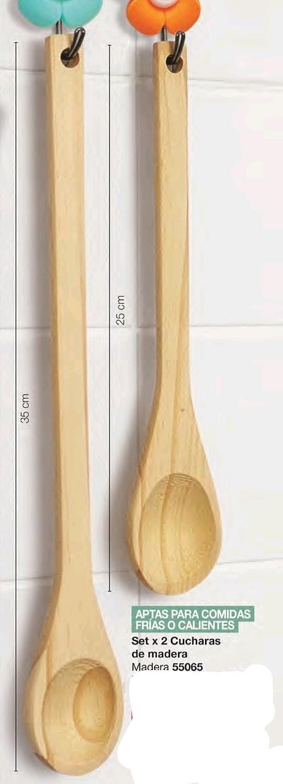 Set x 2 cucharas de madera 