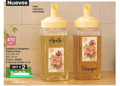 Aceitera y vinagrera 
