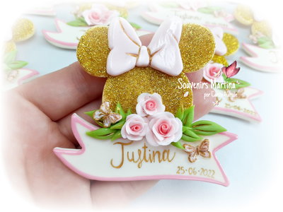 Imán Minnie Gold (10 unidades)