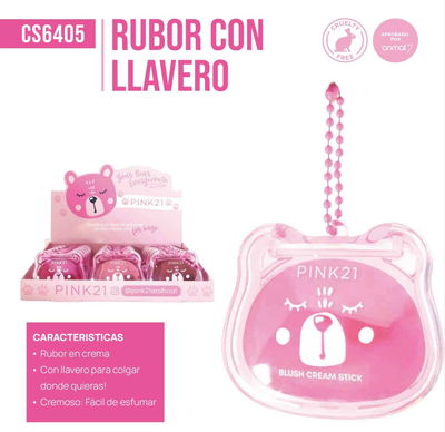 RUBOR CON LLAVERO PINK21 CS6405