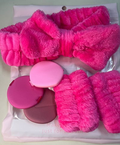 Set vincha + muñequera + esponja