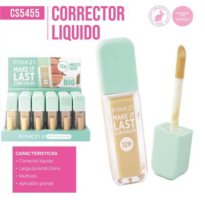 CORRECTOR LIQUIDO PINK21 12 horas CS5455