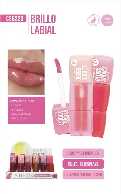 BRILLO LABIAL LIP GLOSS PINK21 CS6220/87955