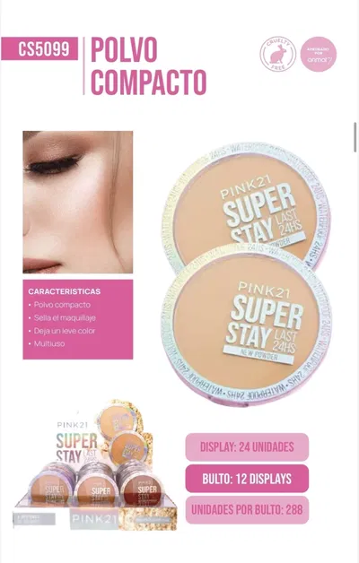 POLVO COMPACTO PINK21 CS5099