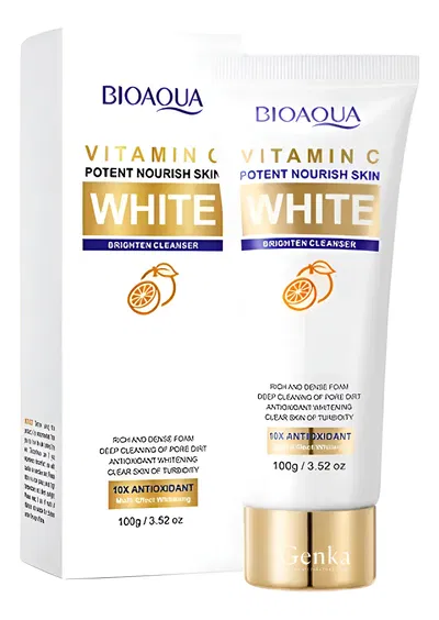 Limpiador Facial Blanqueador Vitamina C White 120ml Bioaqua Todo Tipo De Piel Día/noche
