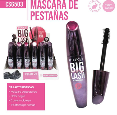 MASCARA DE PESTAÑAS PINK21 waterproff 24 hs CS2552 