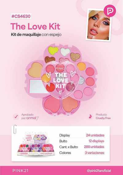 The Love Kit (Kit de Maquillaje con Espejo) – Pink21 CS4630
