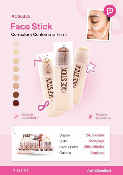 Corrector Y Contorno Stick En Barra 2 en 1 Con Esponja Aplicadora 4 Angels AR1186