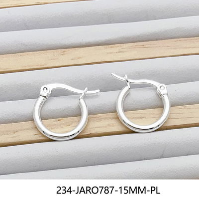 argollas 15 mm acero blanco x 6 pares