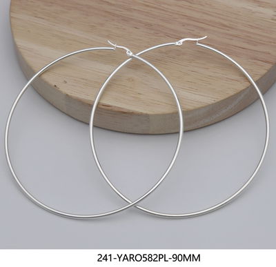 argollas 90 mm acero blanco x6 par