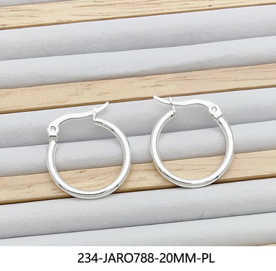 argollas 20 mm acero blanco x 6 pares