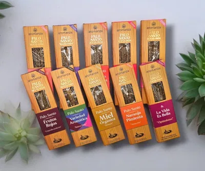 12 paquetes surtidos de palo santo
