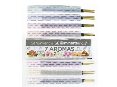  1 docena de Iluminarte India 7 Aromas x 35