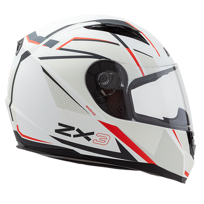 CASCO HAWK ZX3 WARRIOR BLCO/ROJ C/GRAF L 60CM	