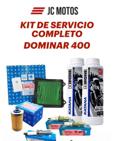KIT SERVICIO COMPLETO DOMINAR 400 JG571014/DT581062/DK111028/JL351218/DT171814/80008