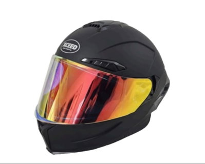 CASCO INTEGRAL DOBLE VISOR XCEED MATT BLACK - REVO VISOR TORNASOLADO