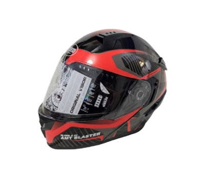 CASCO REBATIBLE DOBLEVISOR XCEED FUSE - SHINY BLACK RED