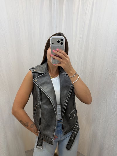 Chaleco de ecocuero Manhattan