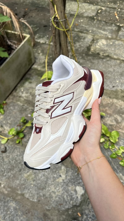 Nb 9060 bordo y crema top quality