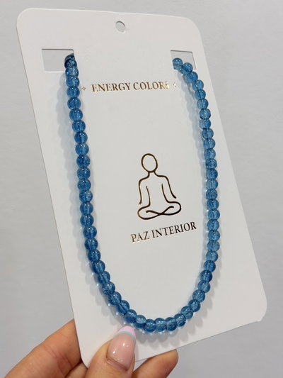 Collar paz interior celeste