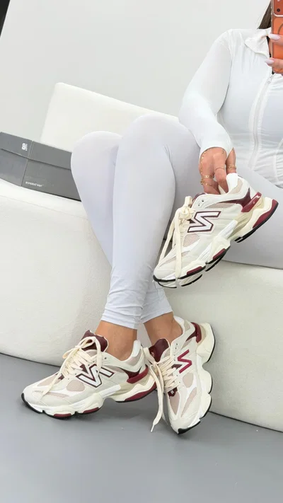 Nb 9060 bordo y crema top quality