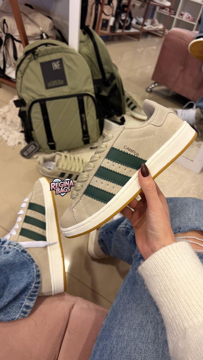 Campus beige y verde oscuro top quality