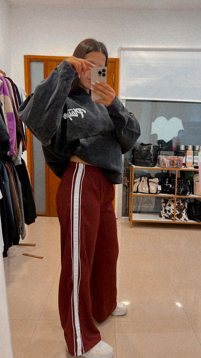 Pantalón retro bordo