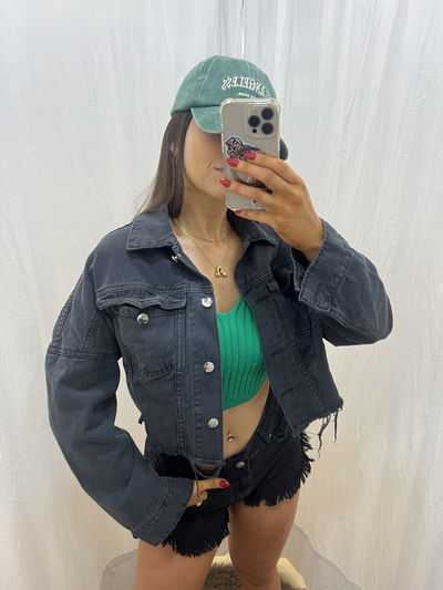 Campera Camila jean negro